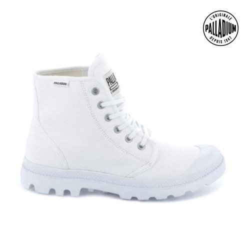 Palladium Pampa Hi Originale Men's Boots White | UK B845-XBD